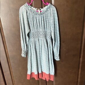 Kids Matilda Jane Smocked Dress in Blue and Red